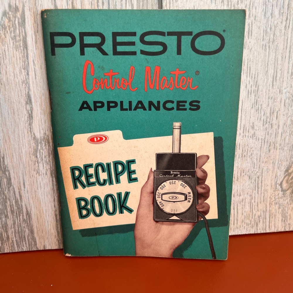 Vtg 1962 Presto Control Master Appliances Instructions and Recipe Book Manual